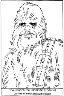 Gambar Mewarnai Star Wars Chewbacca Chewie 