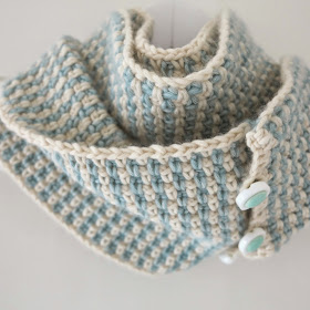 ByHaafner, crochet, cowl, woven stitch, pastel 