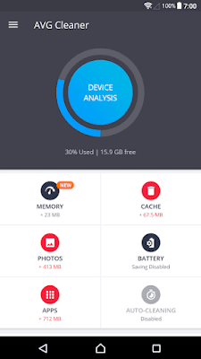 AVG Cleaner PRO - Paid App نظف موبايل الاندرويد من الملفات المؤقته والصور المكرره بضغطه واحده  وتحرر المزيد من المساحه والذاكره مع كلينر برو مدفوع