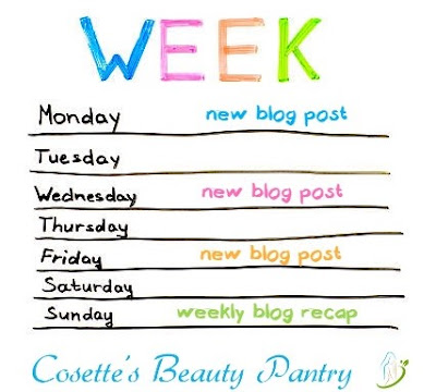 weekly blog schedule