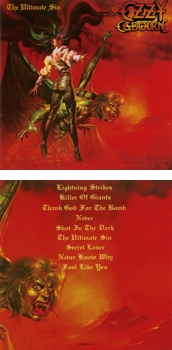 Album Cover (front and back): The Ultimate Sin / Ozzy Osbourne