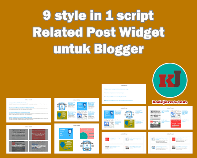 Membuat Related Post Widget 9 Style in 1 Script untuk Blog