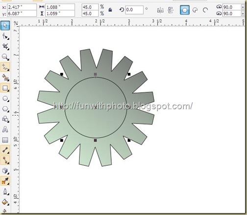 Draw a 3D gear object