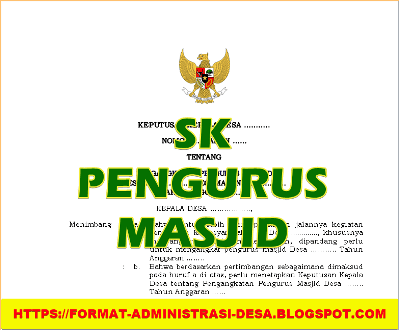 Contoh Sk Pengurus Masjid 2021 Doc Dan Pdf Format Administrasi Desa