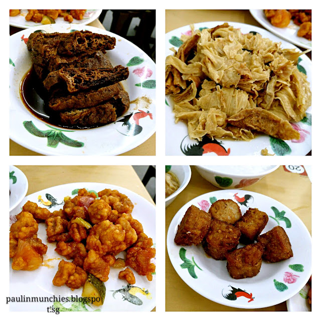 Paulin's Munchies - Joo Seng Teochew Porridge at Cheong Chin Nam Road - Sweet and sour pork, Braised tau pok. Ngoh Hiang and Braised Tau Kee