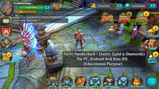 Taichi Panda Hack - Cheats (Gold & Diamonds) For PC, Android And Also IOS (Educational Purpose)