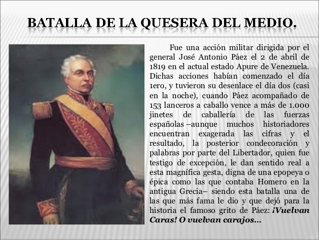 APURE: Conozca cómo fue la Batalla de las Queseras del Medio el 02 de abril de 1819.  AUDIO/HISTORIA.