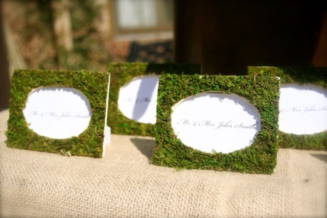 Moss Decorations from Dream Green Weddings moss wedding decorations