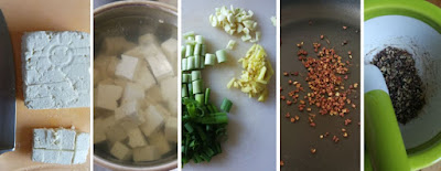 Zubereitung Mapo Doufu (Mapo-Tofu aus Sichuan)