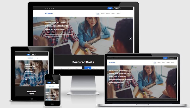 elearn Education Responsive Blogger Template 