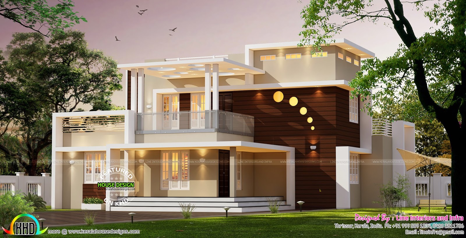  Contemporary  style home  architecture 3000  sq  ft  Kerala 