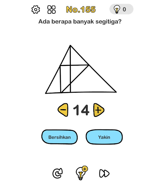 Ada berapa banyak segitiga?