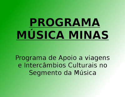 Programa de Apoio a viagens e Intercâmbios Culturais no Segmento da Música