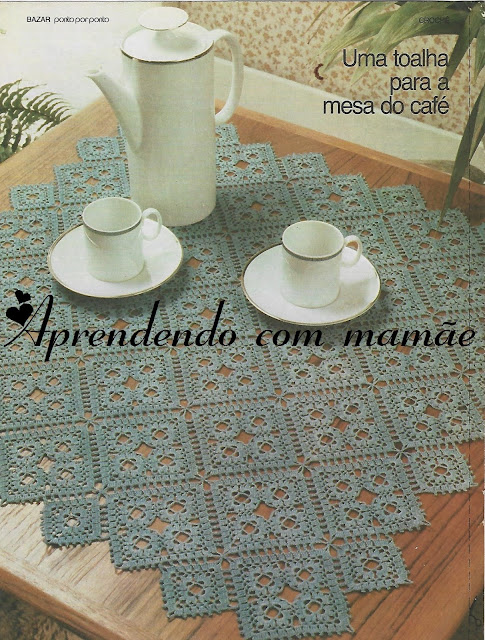 toalha quadrada, toalha de mesa para café, centro de mesa azul em crochê, centro de mesa crochê, revista ponto por ponto, centro de mesa quadrado