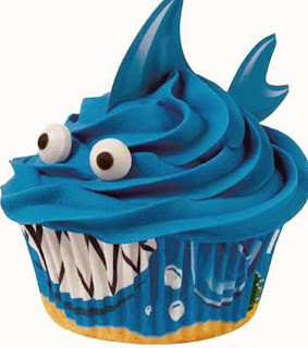 Shark Cupcake