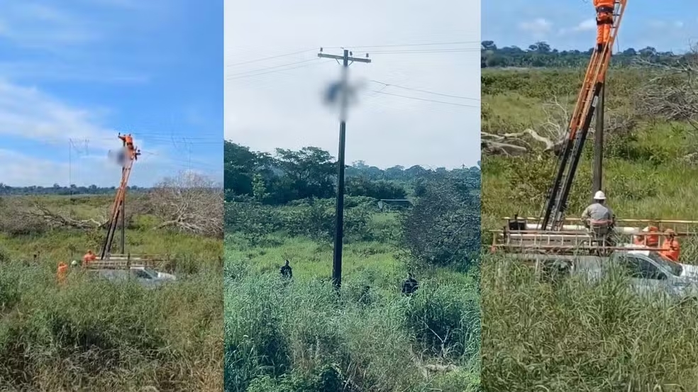 Homem Morre Eletrocutado E Corpo Fica Pendurado Em Poste