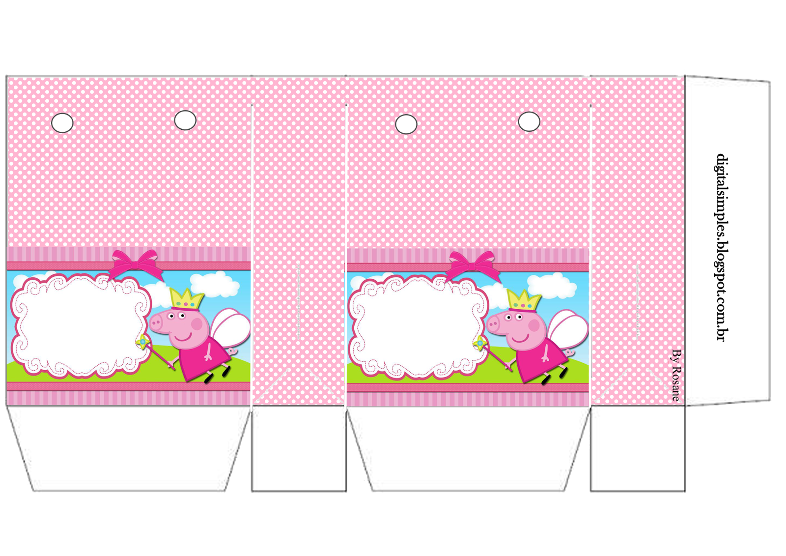 Peppa Pig Fairy: Free Printable Candy Paper Bag.