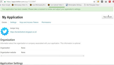 Membuat ID Applikasi Twitter
