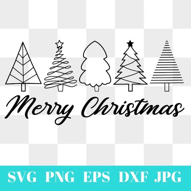 merry christmas tree svg