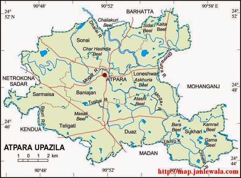 atpara upazila map of bangladesh