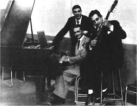 Alberto Moran, Osvaldo Pugliese al piano y Roberto Chanel con guitarra-1946