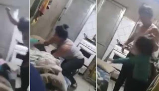 Video: la feroz golpiza de una madre a su pequeña hija porque no encontraba una tablet