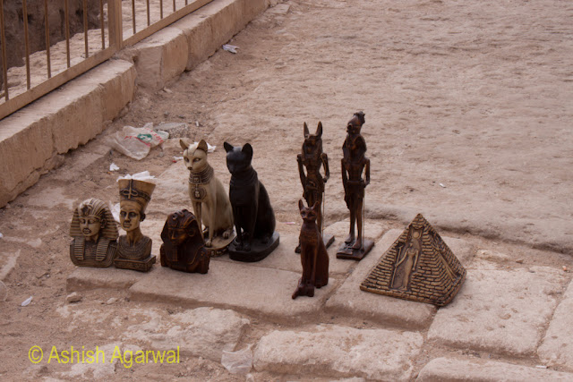 Cairo Pyramids - Some curios for sale near the Great Pyramids in Giza