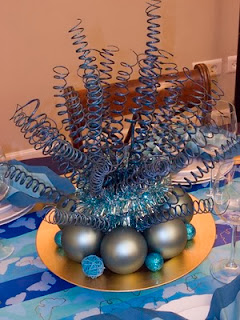 Centers Christmas table with Spheres, Part 3