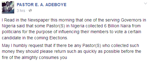 pastor EA Adeboye 