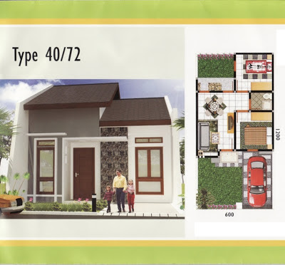 Desain Dan Denah Rumah  Type  40  72  Desain Rumah  Terbaru