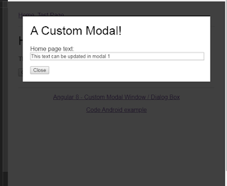 Angular 8 - Custom Modal Window | Dialog Box