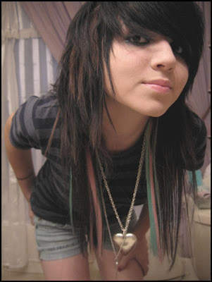 Blonde Emo Hairstyles For Emo Girls Black scene hairstyle for girls.