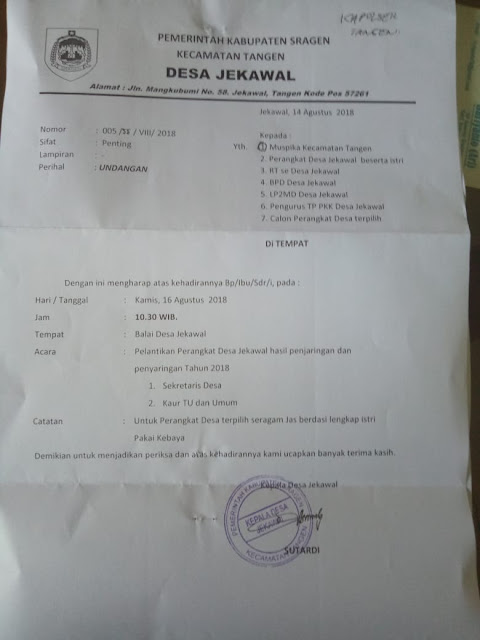 Kumpulan Surat Foto Kapolsek