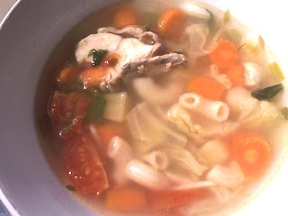 macaroni chicken soup