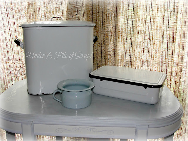 enamelware, breadbox, fridge pan, vintage kitchen,