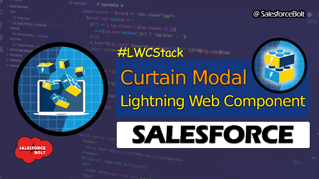 Curtain Modal in Lightning Web Component  Salesforce | LWC Stack ☁️⚡️