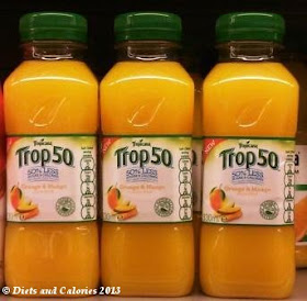 Tropicana Trop50 Fruit Juice bottles