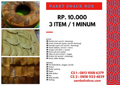 Order snack  dus isi 4  isi 2 di Cipadu