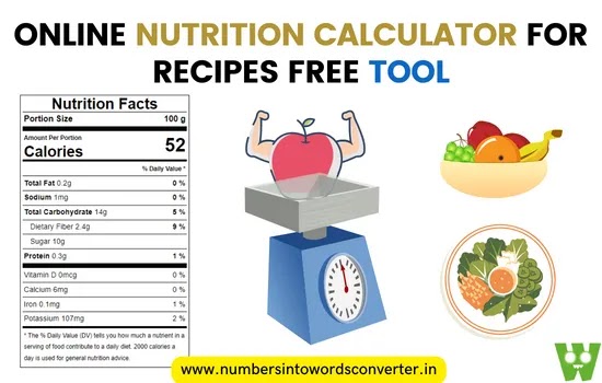 ONLINE NUTRITION CALCULATOR FOR RECIPES