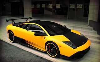 Black And Yellow Lamborghini Tunning Car HD Wallpaper
