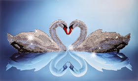 Diamond Painting Swan Heart
