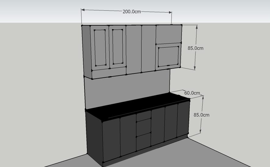 Ideas 23 Ukuran  Kabinet Atas Kitchen  Set  Home Decorating 