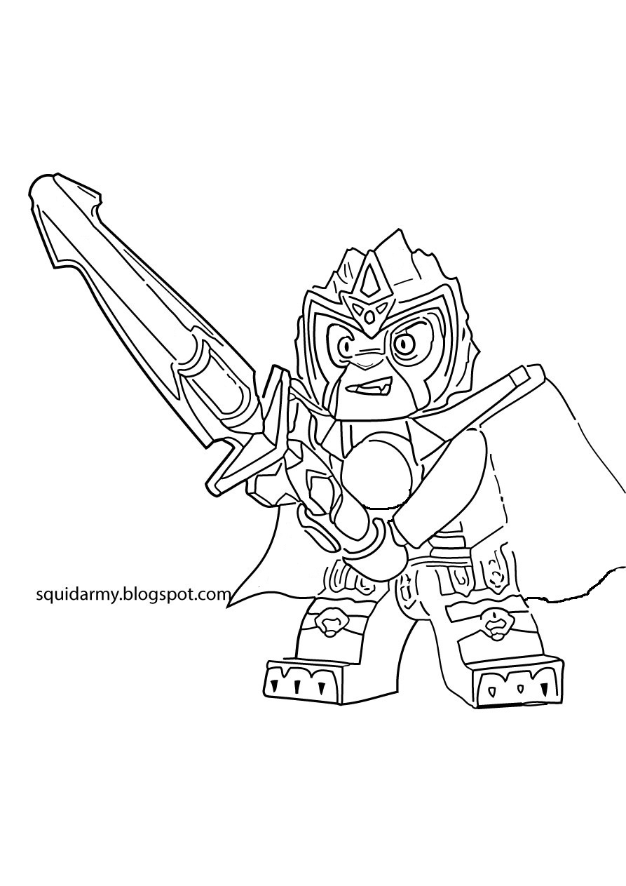 Download Lego Chima Coloring Pages - Laval the lions - Squid Army