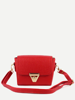 Red Faux-Leather Bag