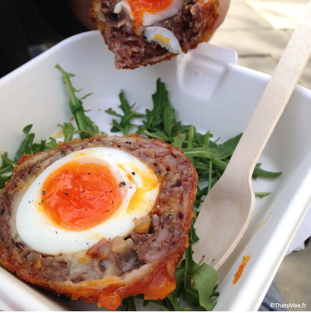 Scotch Eggs de Scotchtails oeuf chair à saucisse pané, Borough Market Londres