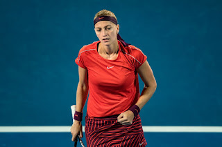 Petra Kvitova in Red Dress at 2019 Sydney International Tennis
