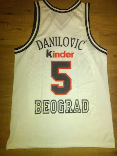 Canotta Danilovic Jersey Camiseta Predrag Sasha Danilovic #5 Virtus Kinder Bologna Partizan Beograd 1/1 "Danilovic Day" (29-11-2000) Game Match Worn Nike Jersey Canotta