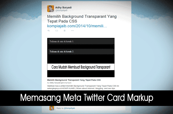 Meta Twitter Card Markup