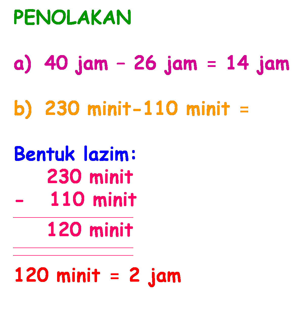 Jom Belajar Matematik: Penolakan Masa dan waktu