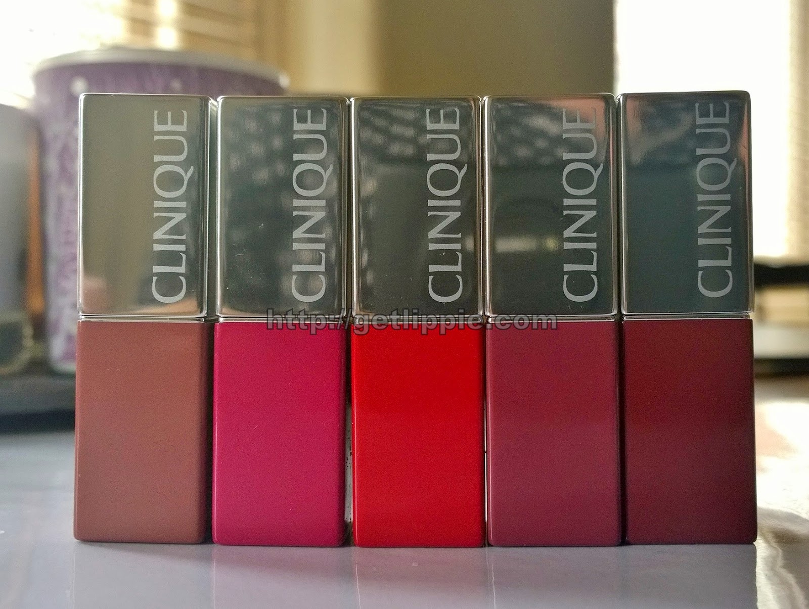 Clinique Colour Pop Lipsticks in Bare/Punch/Cherry/Love and Berry Pop